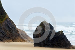 Arcadia Beach Intertidal Rocks Oregon Coast