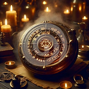 Arcane circuit boards, AI generated image