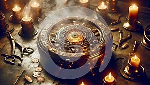 Arcane circuit boards, AI generated image