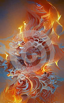 Arcane fire - abstract fantasy art