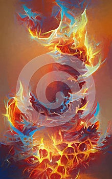 Arcane fire - abstract fantasy art