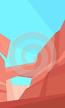 Low poly natural rock arch