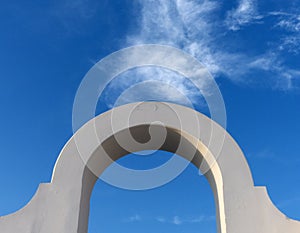 Arch against a blue sky