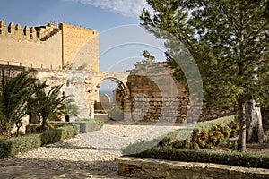 The arch beside the Aljibe Califal in the Alcazaba of Almeria photo