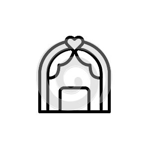 Arch, altar, wedding icon. Simple line, outline vector elements of marriage icons for ui and ux, website or mobile application