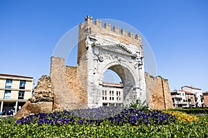 Arch of Augustus in the modern urban Context - Rimini, Italy