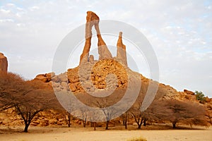 Arch of Bachikele desert of Ennedi, Chad