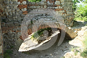 Arch of bridge on Castle Devicky on Palava photo