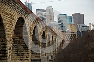 Arch bridge in Minneapolis in Minnessota