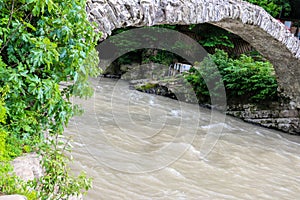 Arch bridge of queen Tamara across Adzhariszkhali river in Adjara
