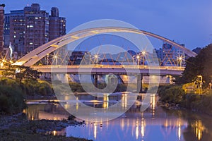 An arch bridge at Taipei city, Taiwan