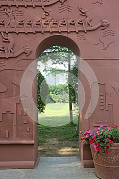 The arch building in the park