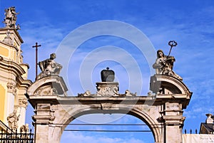 Arch of the cathedral of Saint Yura photo