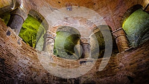 The arch of church in Mantova