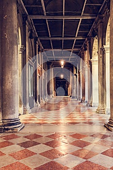 Arch columns on Piazza San Marco in Venice, Italy