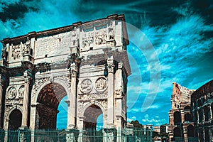 Arch of Constantine. Ancient, beautiful, incredible Rome, where every place is filled with history