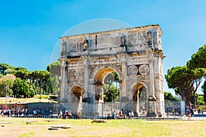 Arch of Constantine Arco di Costantino in Rome, Italy.