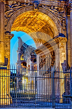 Arch of Constantine and the Colosseum