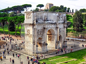 Arch of Constantine at daytime, Rome, Italy