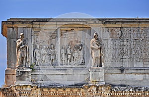 Arch of Constantine detail, Rome Italy photo
