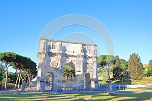 Arch of Constantine gate Foro Romano Rome Italy