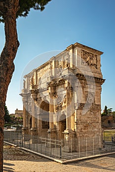 Arch of Constantine near the Colosseum, Rome, Italy