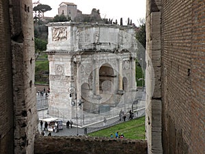 Arch of Constantine in Rome, Italy