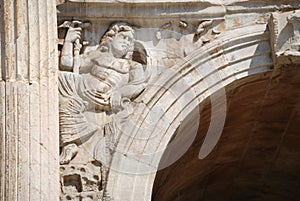 Arch of Constantine in Rome next Coliseum