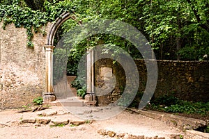 Arch doorway of an ancient castle