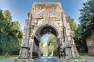 Arch of Drusus in Rome, italy