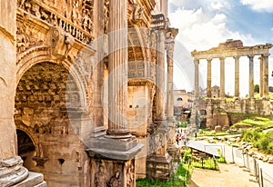 Arch of Emperor Septimius Severus n Rome photo