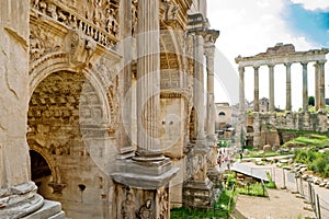 Arch of Emperor Septimius Severus in Rome photo