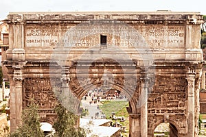 Arch of Emperor Septimius Severus in Rome