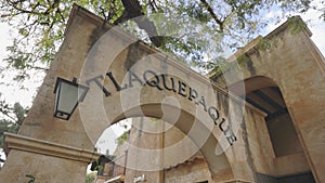 Arch Entrance in Tlaquepaque Arts and Crafts Village Slow Zoom in