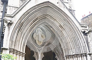 Arch entrance to St James Church photo