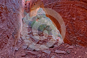 The arch of Fay Canyon in Sedona AZ
