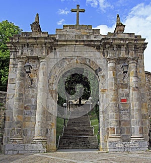 Arch of the former cemetery in Bilbao photo