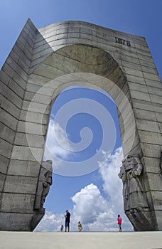 Arch of freedom. Beklemeto pass. Bulgaria