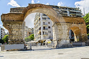 Arch of Galerius at Thessaloniki city, Greece