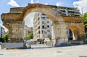 Arch of Galerius at Thessaloniki city, Greece photo