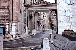 Arch in Geneva Old Town Switzerland