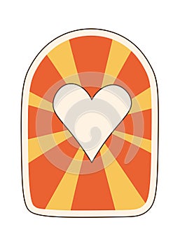 Arch Groovy Heart Sticker