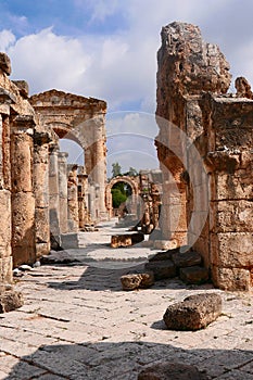 Arch of Hadrian at the Al-Bass Tyre necropolis in Lebanon