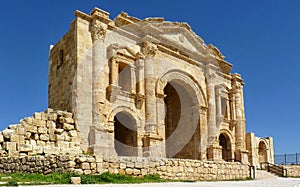 The Arch of Hadrian in Gerasa in Jerash, Jordan photo