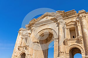 The Arch of Hadrian in Jerash. Jordan