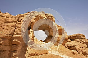 The arch in hills from red sandstone