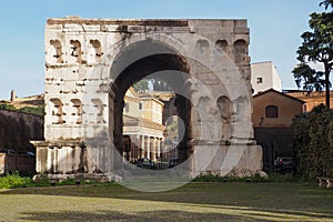 The arch of Janus in Rome, Italy photo