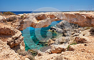 The Arch of Korakas (Kamara tou Koraka) on the Cape Greko coast. Cyprus photo