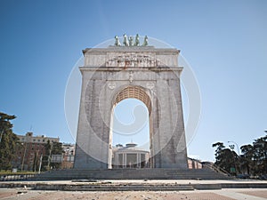 Monument arch Madrid moncloa Spain photo
