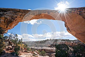 Arch in Natural Bridges National Monument in Utah